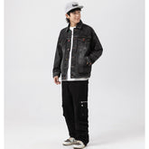 Unisex Jacket Casual Washed Denim Jacket Men and Women Couple Jacket